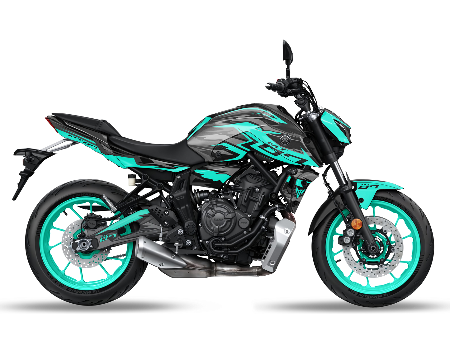 YAMAHA MT-07 teal slash