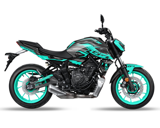 YAMAHA MT-07 teal slash