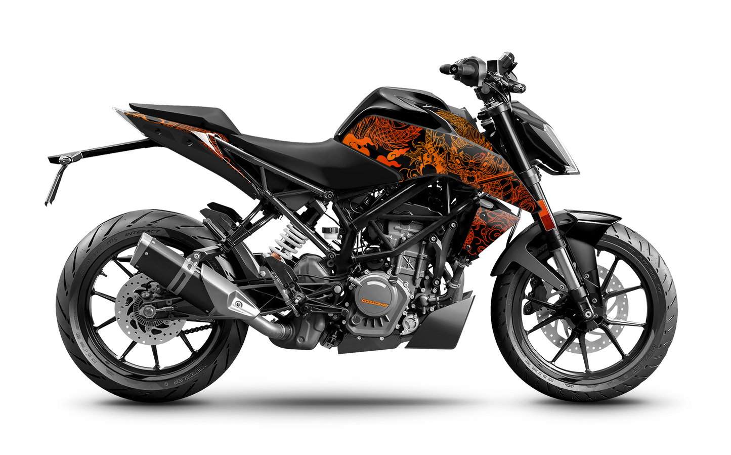 KTM Duke 125 & 390 Dragon series black orange