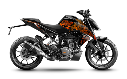 KTM Duke 125 & 390 Dragon series black orange