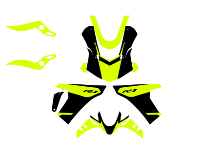 Yamaha R1 Neon Yellow Flipped