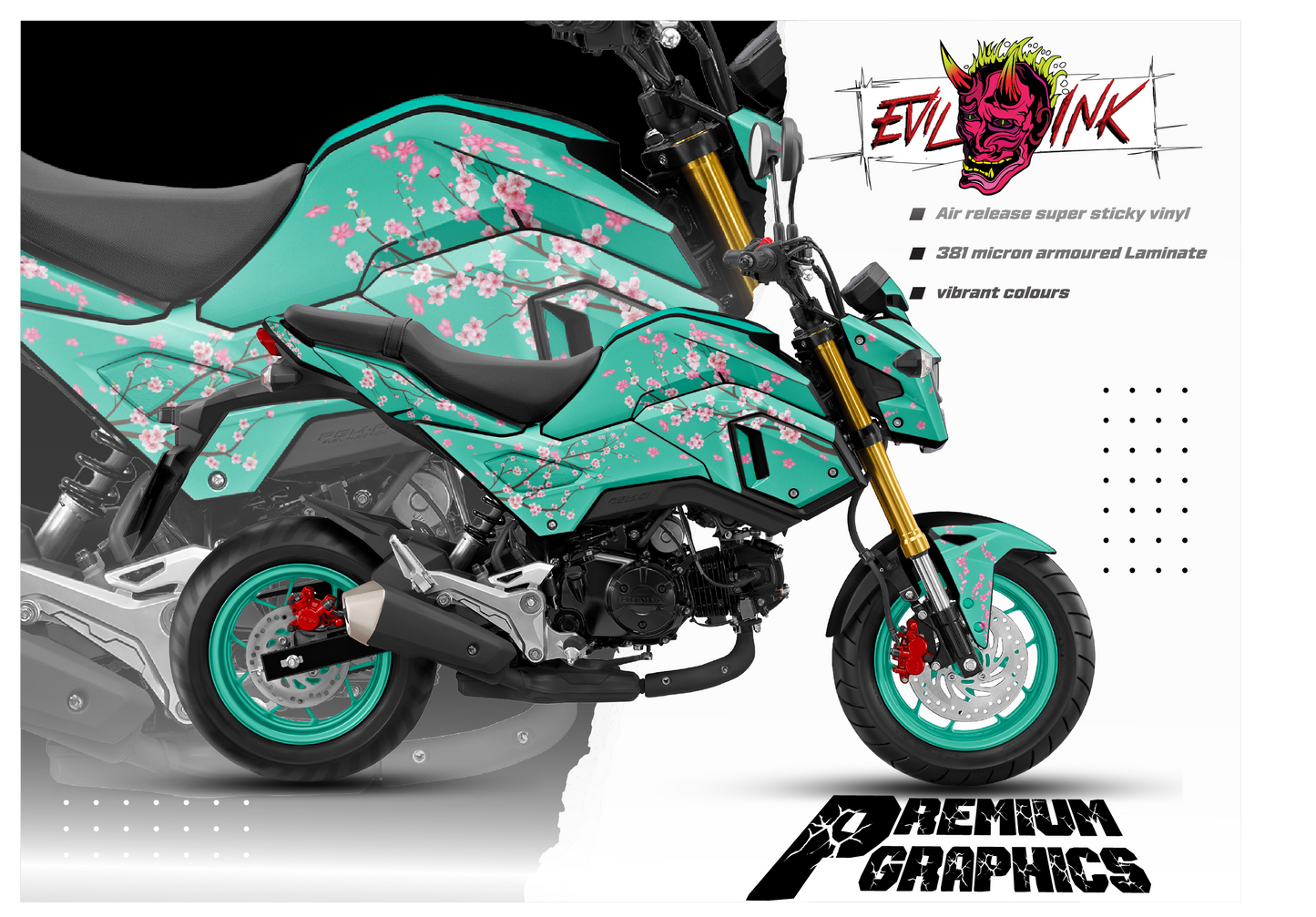 Honda Grom Teal Blossom