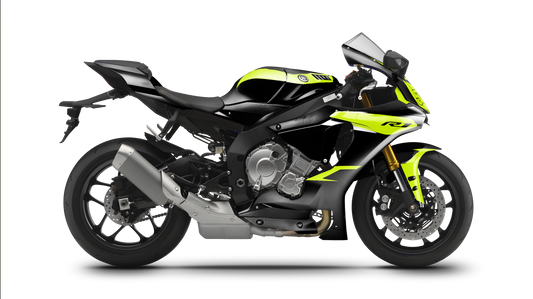 Yamaha R1 Neon Yellow Flipped